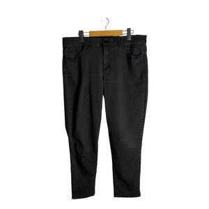 Democracy Women's Black Polka Dot Crop Denim Jeans